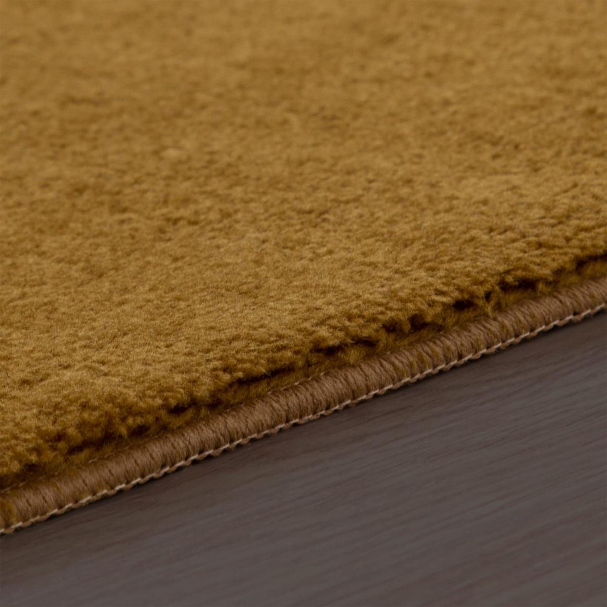 KURZFLORTEPPICH, einfarbig, Senf, 140 x 200 cm - Gelb, Textil (140/200cm) - KADIMA DESIGN