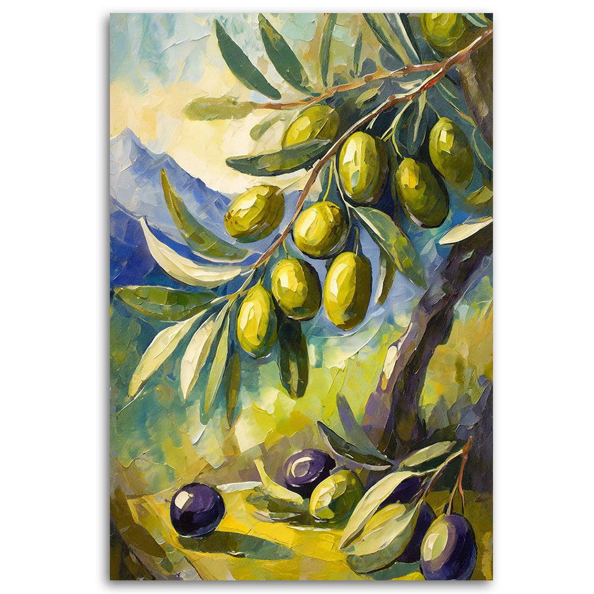 KUNSTDRUCK Grün 60/90 cm - Grün, Textil (60/90cm) - KUNSTLOFT