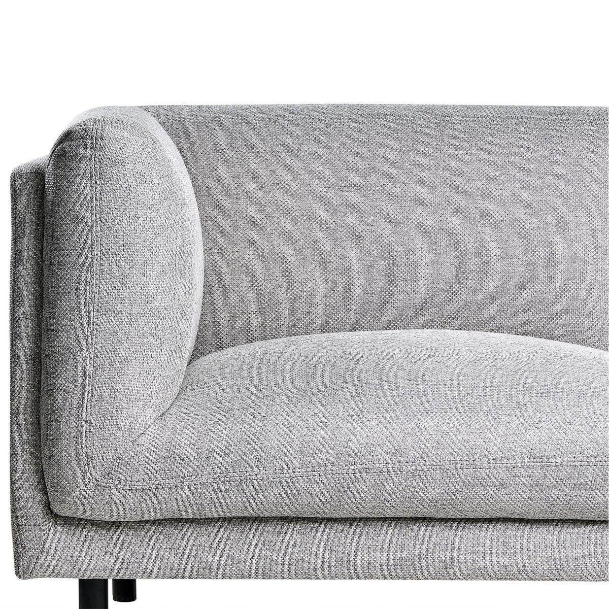 3-SITZER-SOFA Stoff Hellgrau Vorgod - Hellgrau, Textil (221/76/84cm) - Beliani