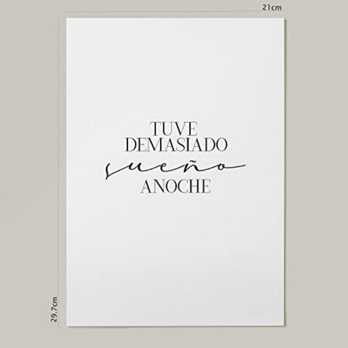 POSTER Set mit 4 Nacht TypografieStil A4 Rahmenlos - Klar, Papier (29.7/3cm) - Nacnic