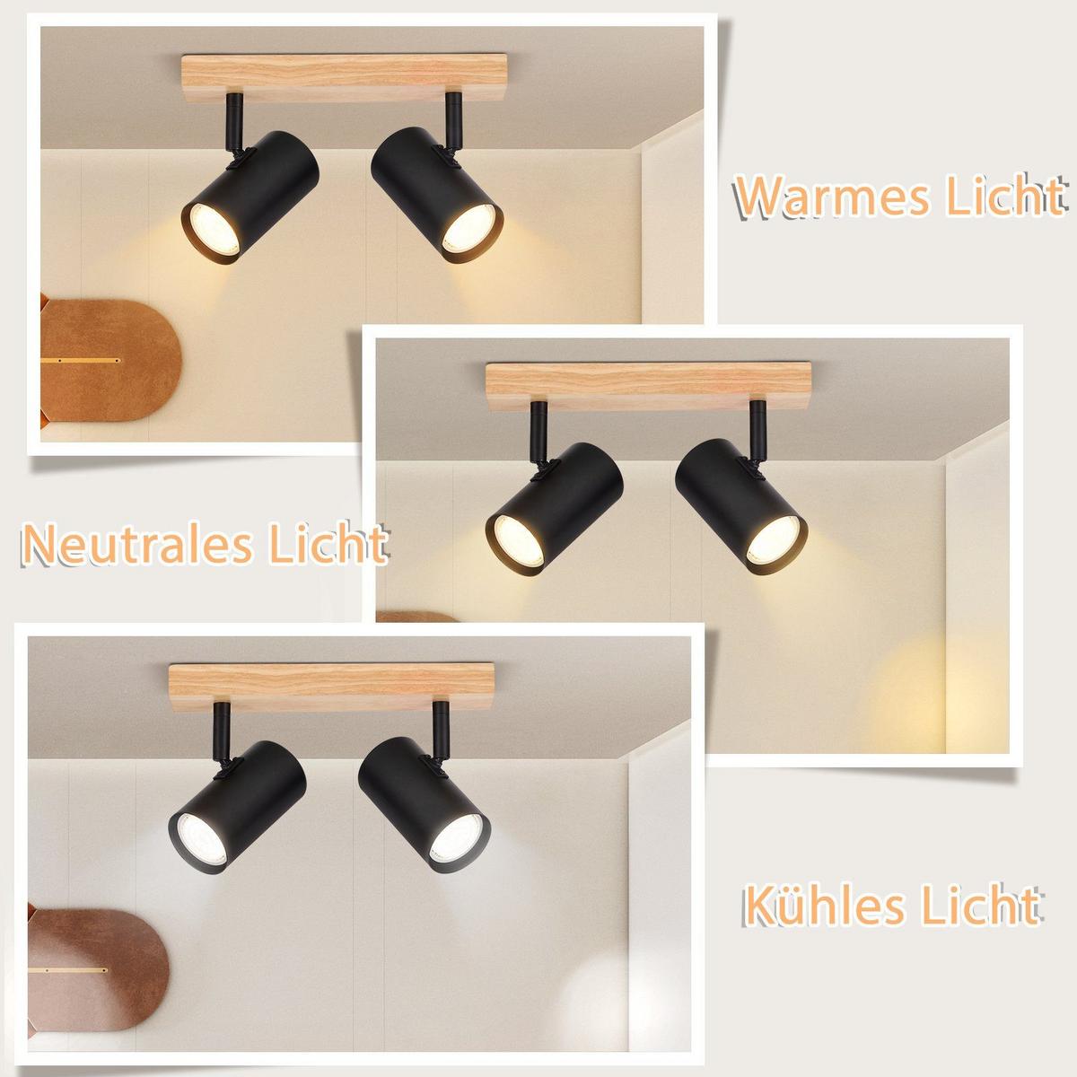 DECKENLEUCHTE Nicole - Schwarz, Holzwerkstoff (25/6/17cm) - Nettlife