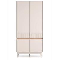 KLEIDERSCHRANK Dunea Kaschmirgrau/Eichenholzoptik 92 cm - Taupe/Beige, Holzwerkstoff (92/193/53cm) - Selsey