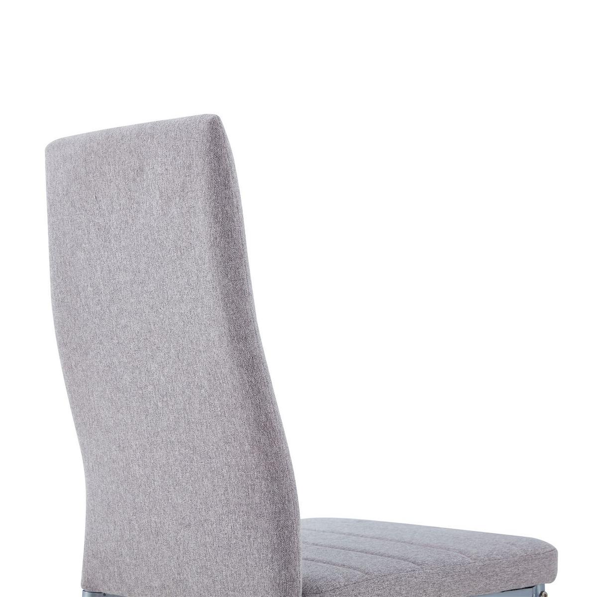 ESSZIMMERSTÜHLE NATHALIE 4er-Set grau - Grau, Textil (43/100/50cm) - IDIMEX