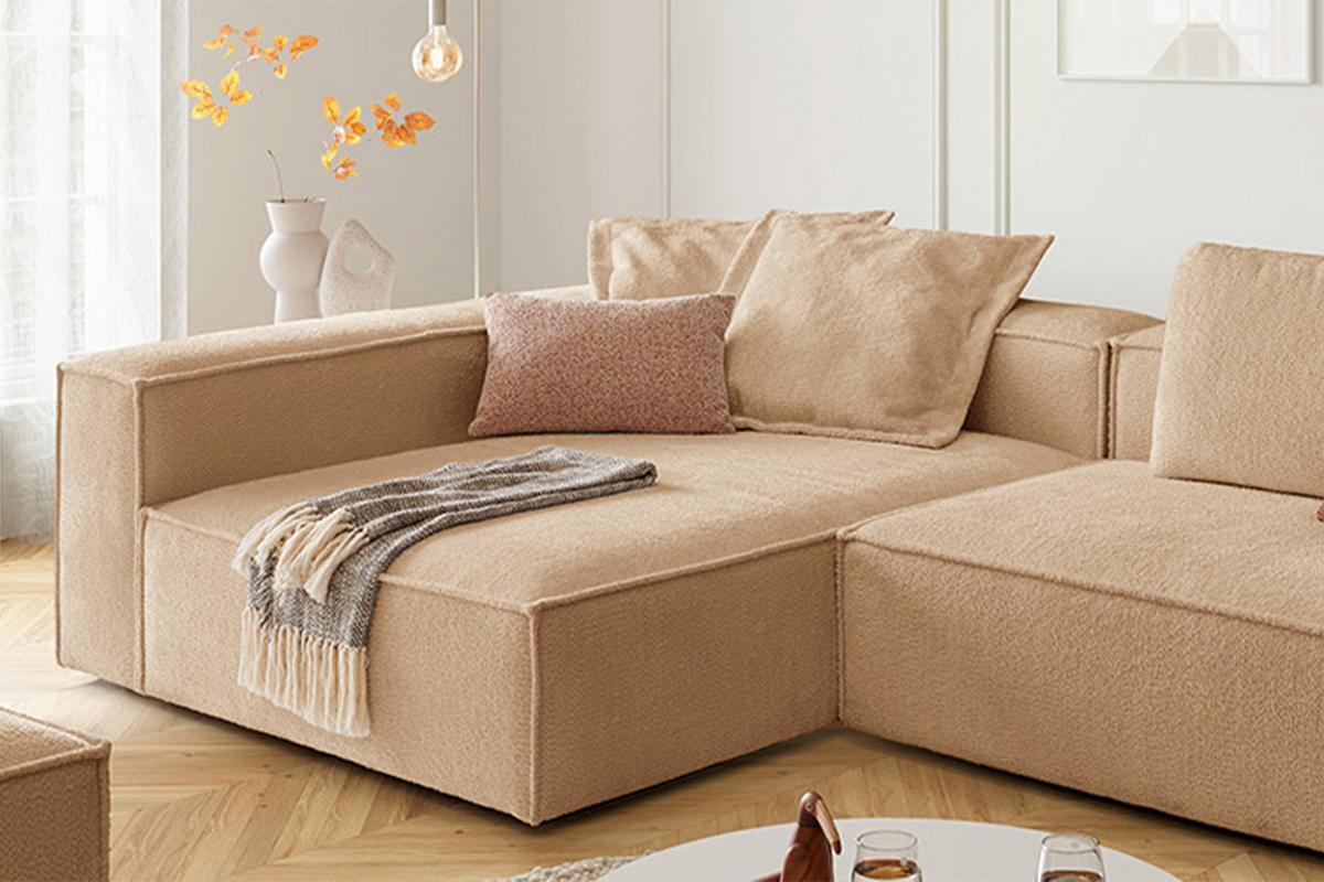 ECKSOFA CARMO Braun Flachgewebe - Schwarz/Braun, Kunststoff/Textil (306/191cm) - KAWOLA