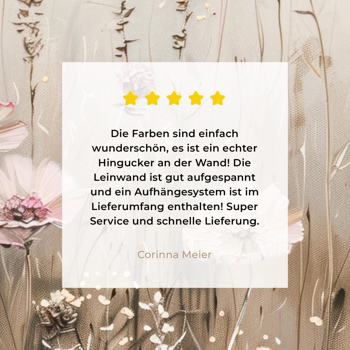 LEINWANDBILD Blumen - Rosa - Modern - Beige Wandbild 40x30 cm - Beige, Textil (40/30cm) - MuchoWow