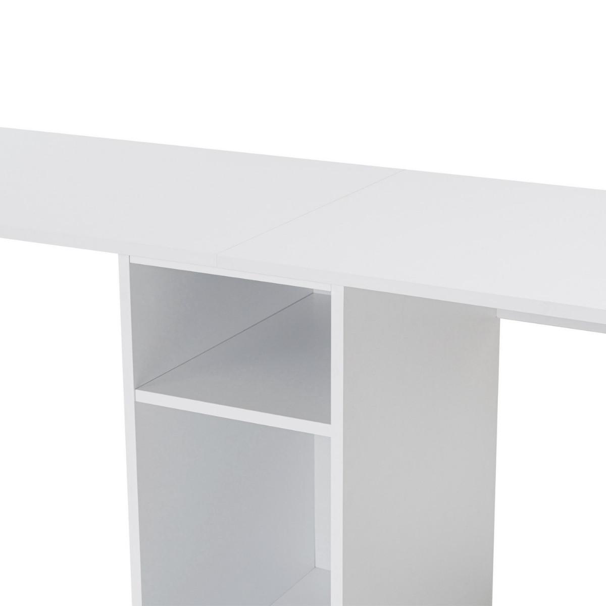 DOPPELSCHREIBTISCH - twin 240/60/74 cm - Goldfarben/Weiß, Holzwerkstoff (71/60/74cm) - Calicosy