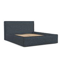 POLSTERBETT Sato mit Stauraum 200/200 cm Marineblau im Modesto Stoff - Schwarz/Naturfarben, Holz/Holzwerkstoff (200/200cm) - AltaBeds