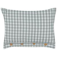 DEKOKISSEN Mintgrün 40/60 cm Talya - Weiß/Braun, Textil (60/40cm) - Beliani