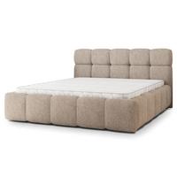 POLSTERBETT FARU Q 160x200 cm mit Bettkästen - Beige - Beige, Holz (160/200cm) - MASSENO