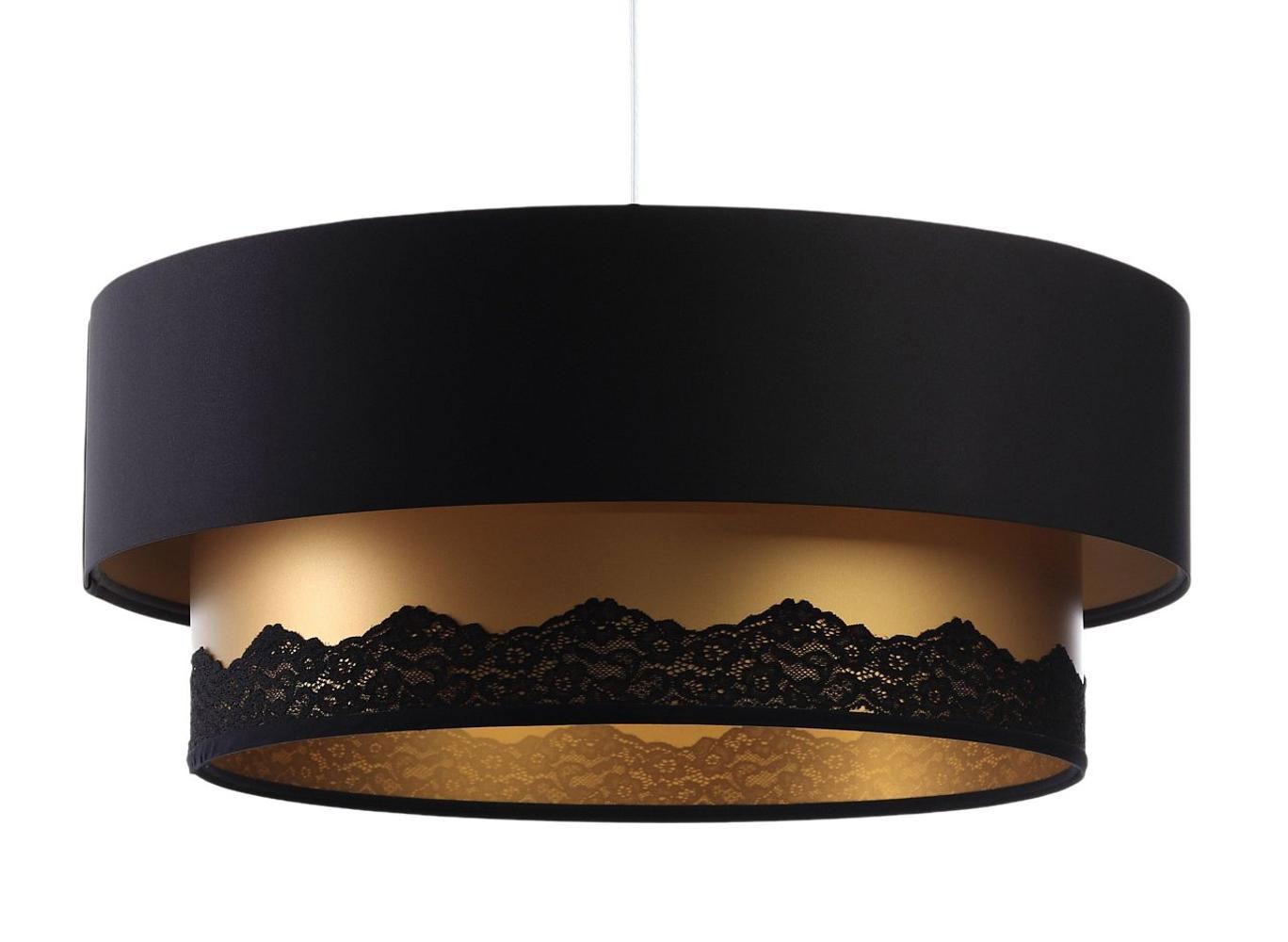 HÄNGELEUCHTE Gold 50/20 cm - Goldfarben/Schwarz, Kunststoff (50/1/20cm) - ONZENO