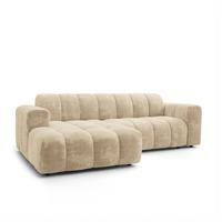 ECKSOFA TISI Creme Chenille - Creme, Holz (274/165cm) - MASSENO