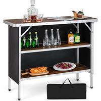 CAMPINGSCHRANK Kaffee - Braun, Holzwerkstoff (38/110/88cm) - COSTWAY