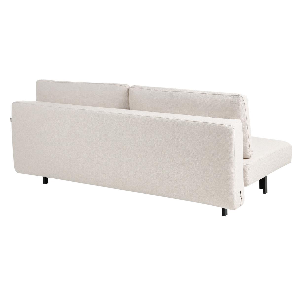 SCHLAFSOFA 3-Sitzer Stoff Cremeweiß Roykka - Creme, Textil (201/84/94cm) - Beliani