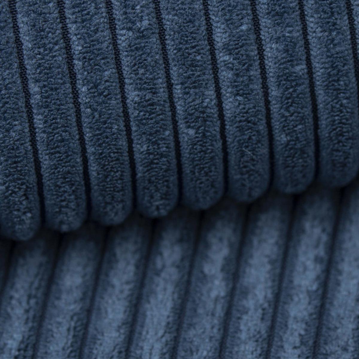 PANORAMASOFA Isaac 5 Sitzplätze Blau - Blau, Holzwerkstoff (398/85/185cm) - Petits-meubles