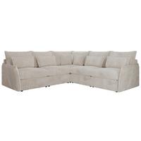 ECKSOFA VERSO L Beige Cord - Beige/Schwarz, Kunststoff/Textil (270/270cm) - MKS