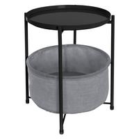 BEISTELLTISCH rund Ø45,5 x 52,5 cm Schwarz aus Metall - Schwarz, Metall (52.5/45.5/52.5cm) - ML-DESIGN
