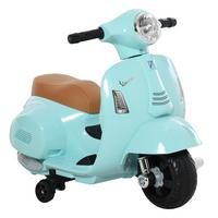 VESPA Elektromotorrad Kindermotorrad Elektrofahrzeuge 18 bis 36 Monate Grün - Grün, Metall (66.5/38/52cm) - HOMCOM