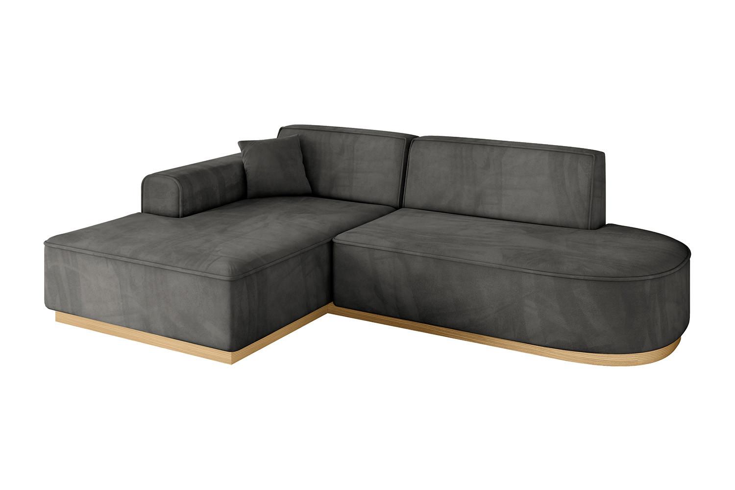 ECKSOFA Ottomane Links IREA-L1-v2 - 232x165x80 cm Ecru - Anthrazit, Holzwerkstoff/Textil (232/165cm) - ALTDECOR