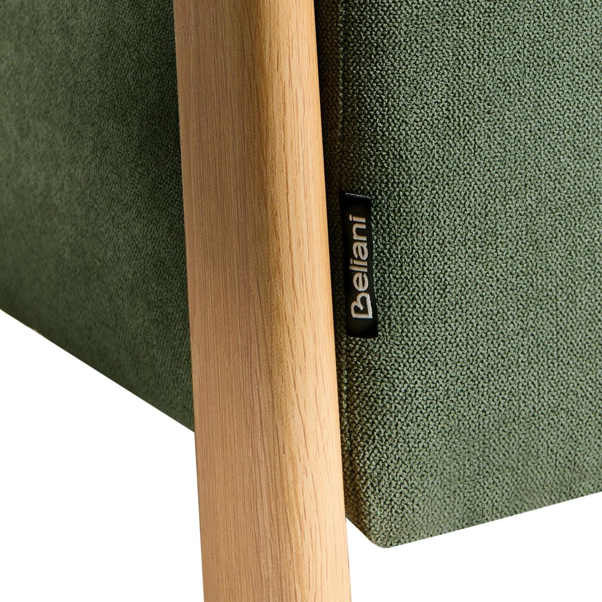 SITZBANK Grün Edland - Braun/Grün, Textil (75/44/43cm) - Beliani