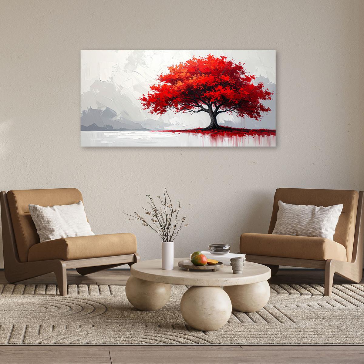 LEINWANDBILD Städte & Architektur 80x40cm - Rot, Textil (80/40cm) - Feeby