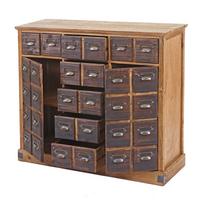 APOTHEKERKOMMODE Braun - Braun, Holz (100/90/35cm) - MCW
