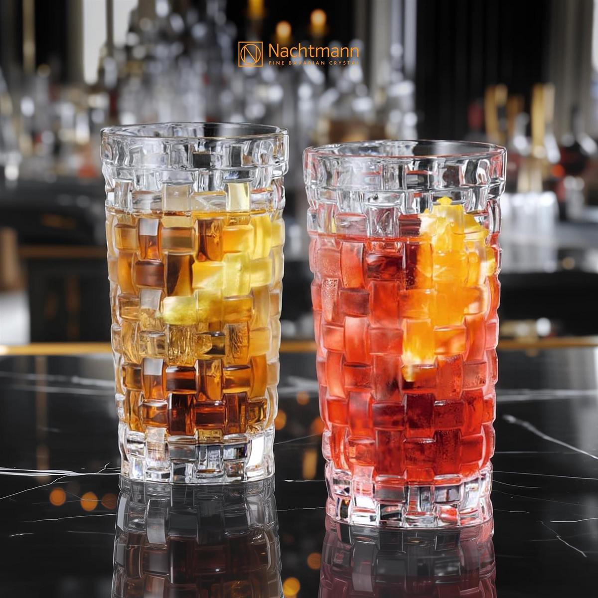 LONGDRINKGLÄSER Bossa Nova transparent 395 ml 4er Set - Transparent, Glas (0.001L) - Nachtmann