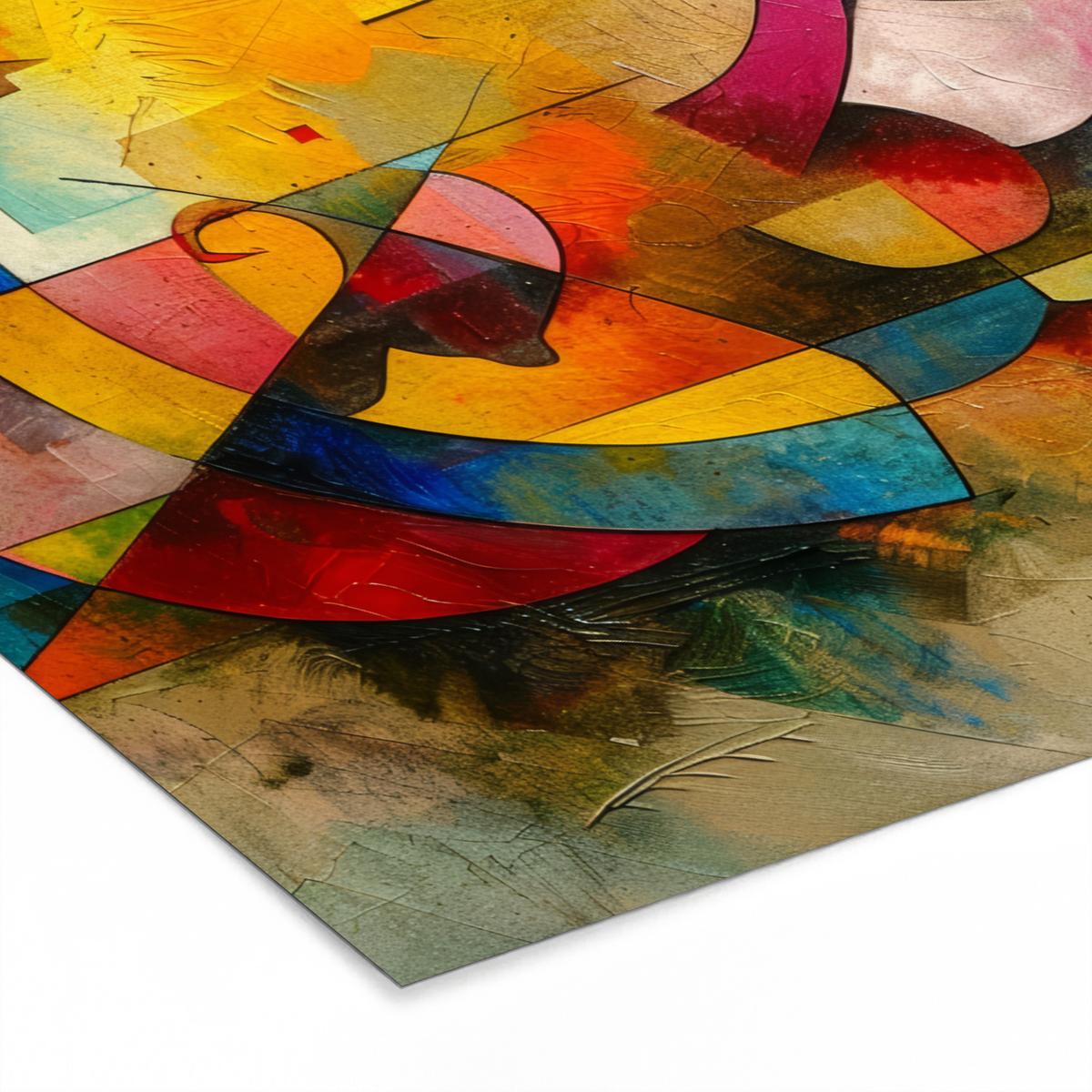 POSTER MIT RAHMENGERAHMTES BILD Kunst - Abstrakt - Modern 40x30 cm - Gelb, Papier (40/30cm) - MuchoWow