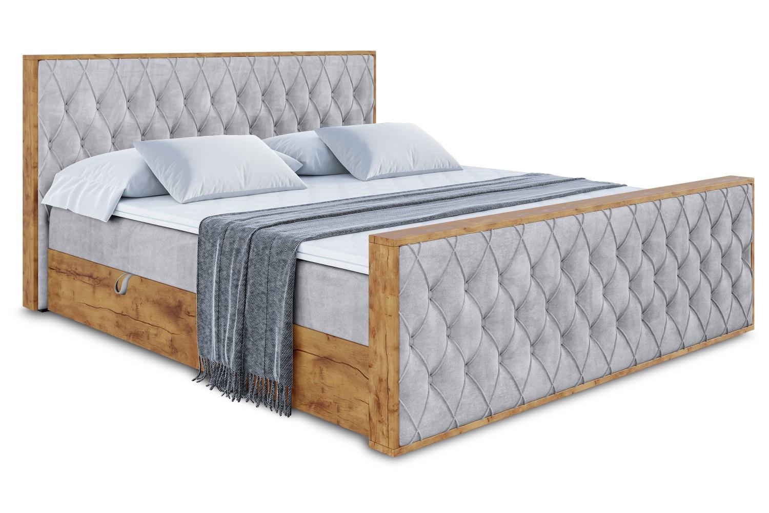 BOXBETT mit Matratze H3 und Lattenrost - LOLLI5-Z - 180x200 - Grau Monolith - Grau, Holzwerkstoff (180/200cm) - ALTDECOR