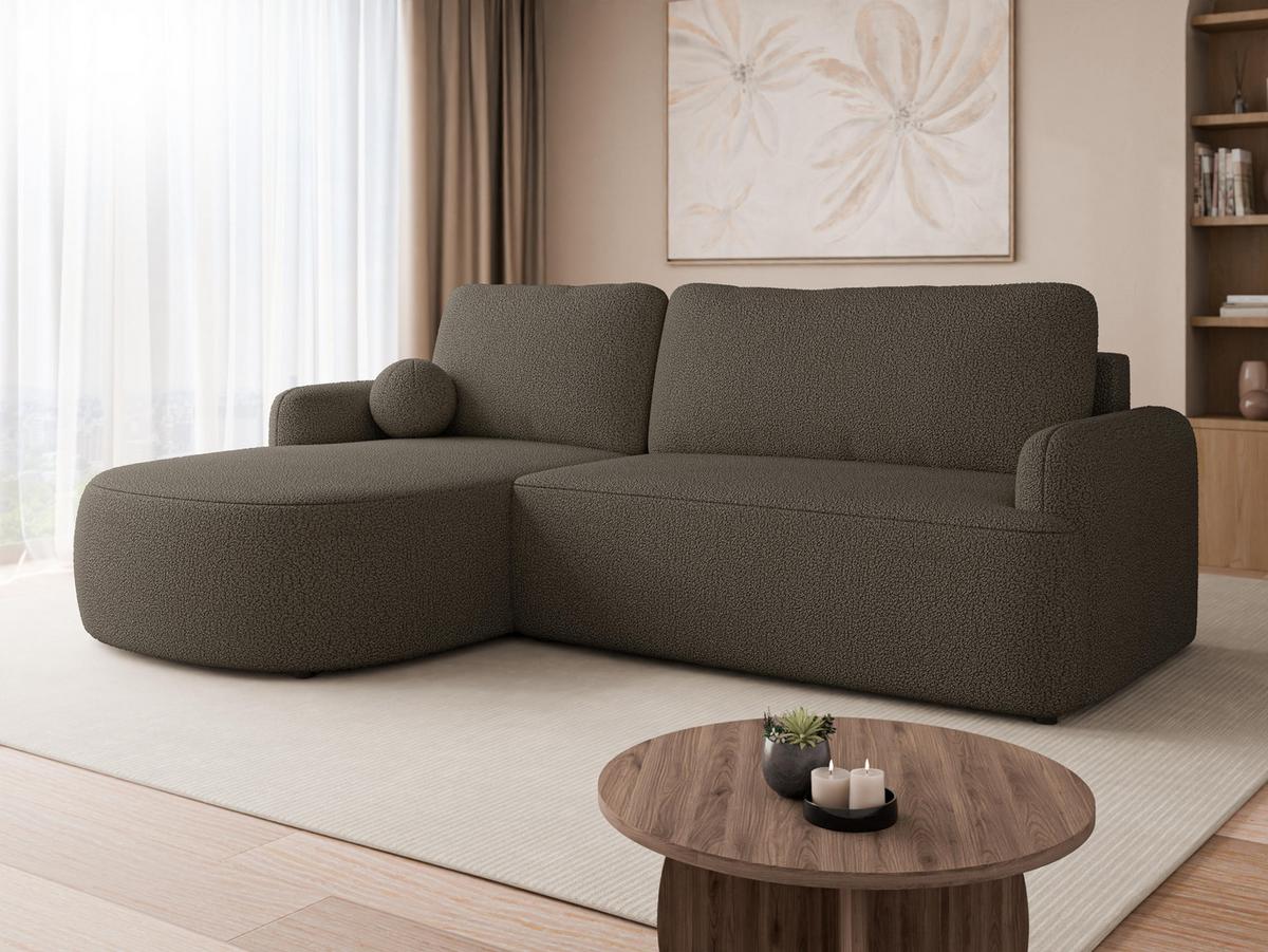 ECKSOFA Loridu Premium, Seite: Links - Wengefarben/Schwarz, Holz/Kunststoff (250/174cm) - MIRJAN24