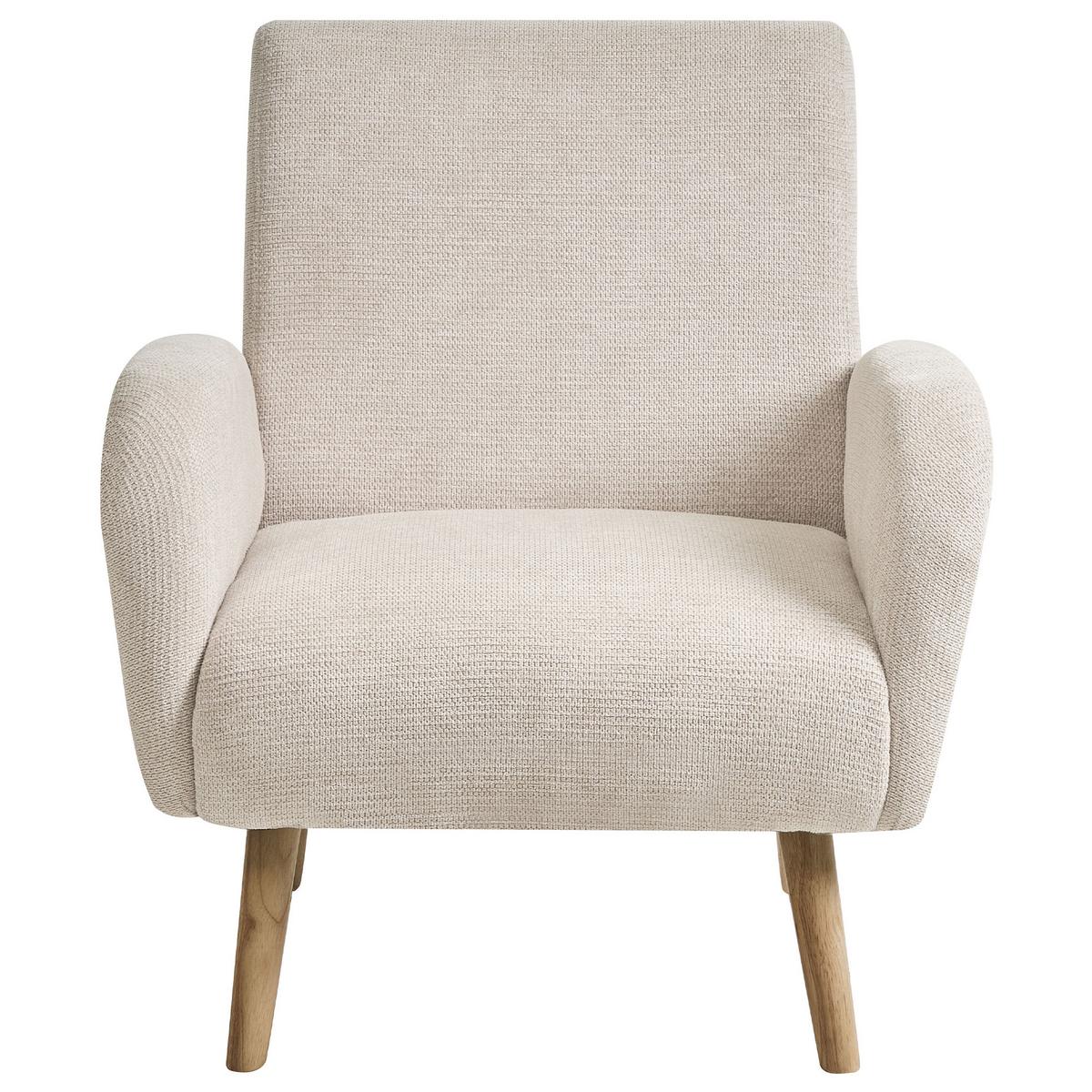 SESSEL Stoff Hellbeige Plassen - Beige, Textil (73/82/53cm) - Beliani