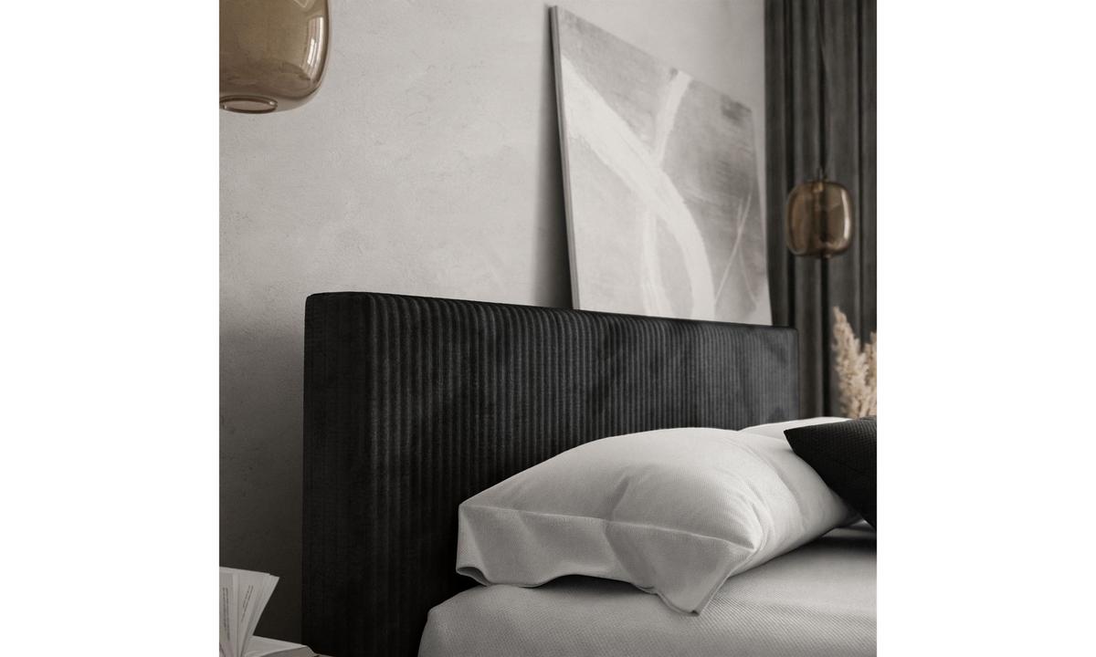 POLSTERBETT TILIA 180x200 cm Tilia 100, 34 Holzlatten, Kopfteil 95 cm - Schwarz, Textil (180/200cm) - Lookway