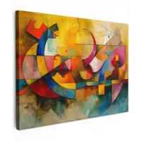 LEINWANDBILD Kunst - Abstrakt - Modern Wandbilder 80x60 cm - Gelb, Textil (80/60cm) - MuchoWow
