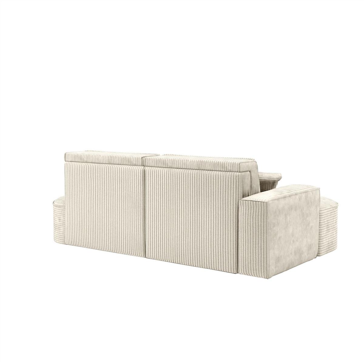 ECKSOFA Venedig Mit Schlaffunktion - Weiß, Holzwerkstoff/Textil (278/179cm) - Fun Möbel