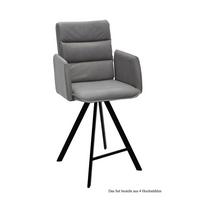 THEKENSTUHL drehbar (4er-Set) Diahann 52x109x60 Schwarz/Grau - Schwarz/Grau, Kunststoff (60/109/52cm) - 58aufmkessel