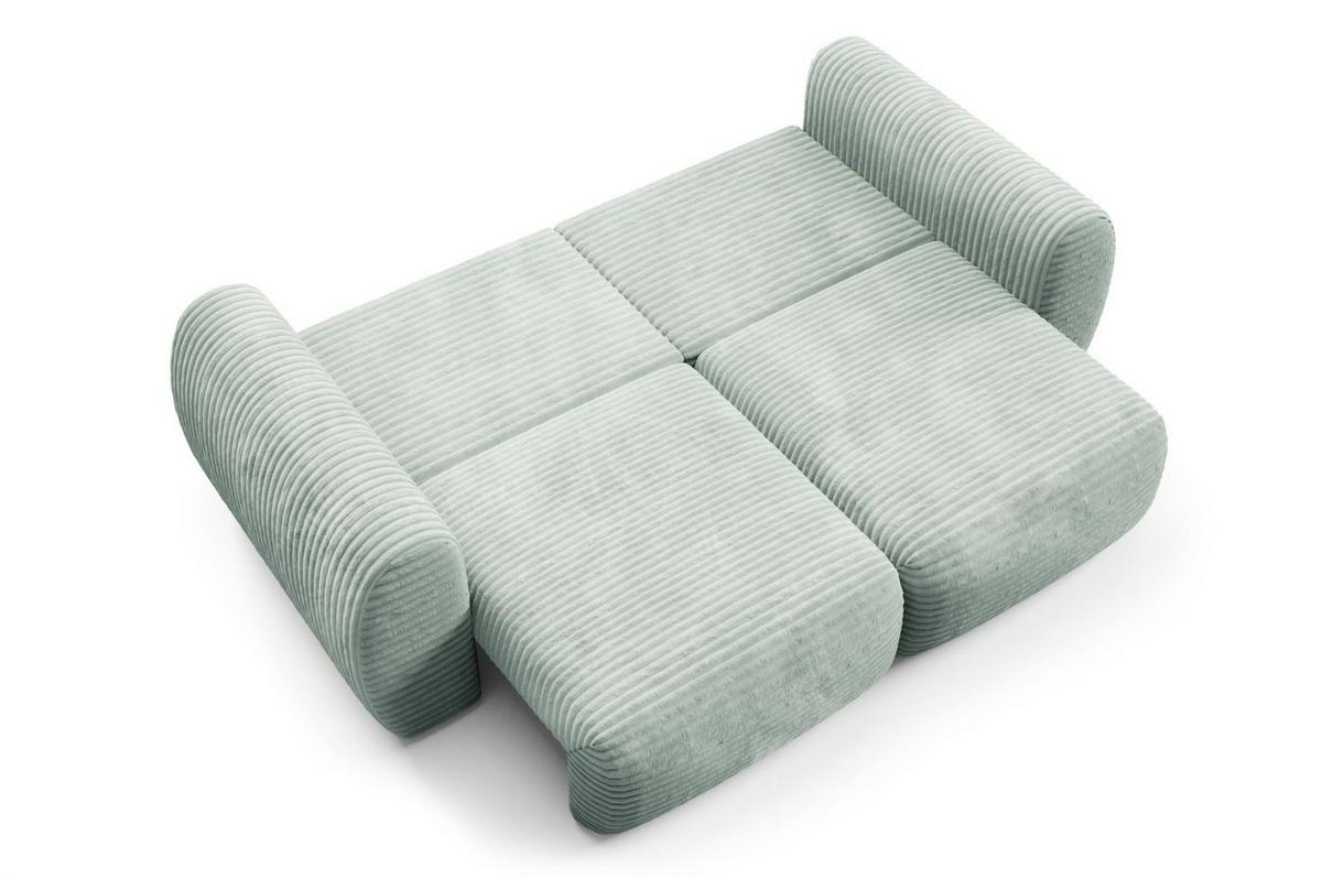 SCHLAFSOFA Simone - Salbeigrün, Holzwerkstoff/Textil (266/95/110cm) - Fun Möbel