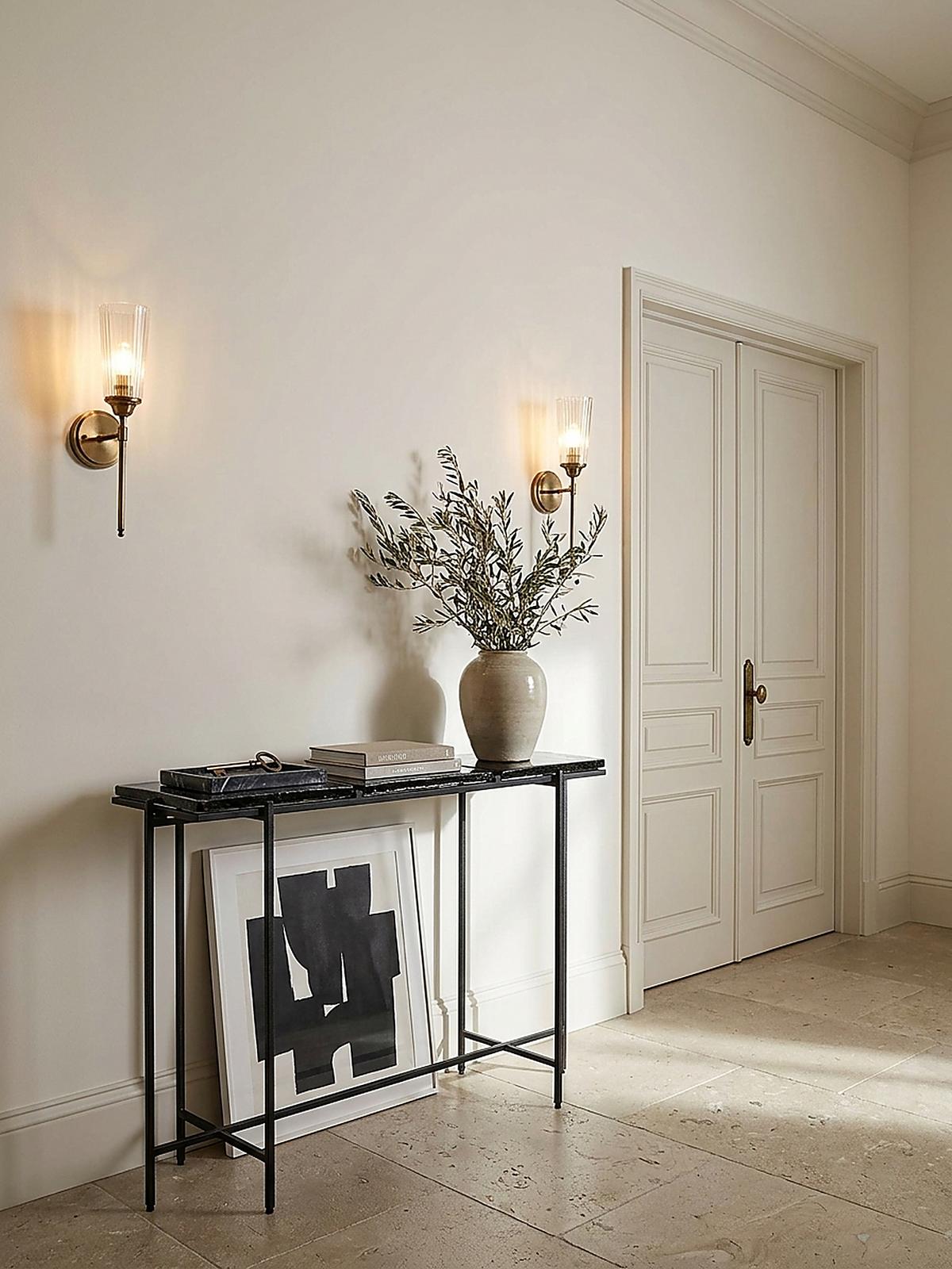 KONSOLENTISCH – Schwarz/Glas, 90x29x85 cm, Metallgestell, mit abnehmbaren Tischplatten - Schwarz, Glas/Metall (29/90/85cm) - KADIMA DESIGN