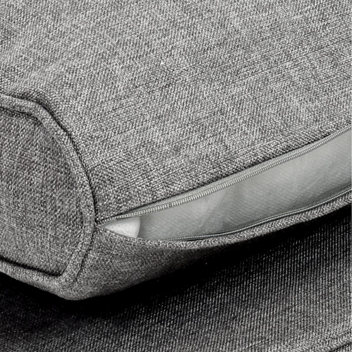 LOUNGEKISSEN Ilano Outdoor Sitz 50/50/8 cm Hellgrau - Hellgrau, Textil (50/50/8cm) - Beautissu 