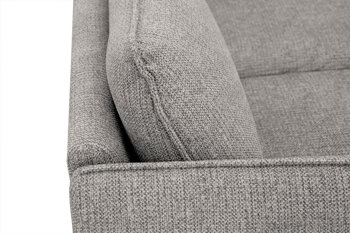 ECKSOFA HOSTEN 4-Sitzer, platinfarben - Platinfarben/Schwarz, Holzwerkstoff/Textil (269/158cm) - Wozimo