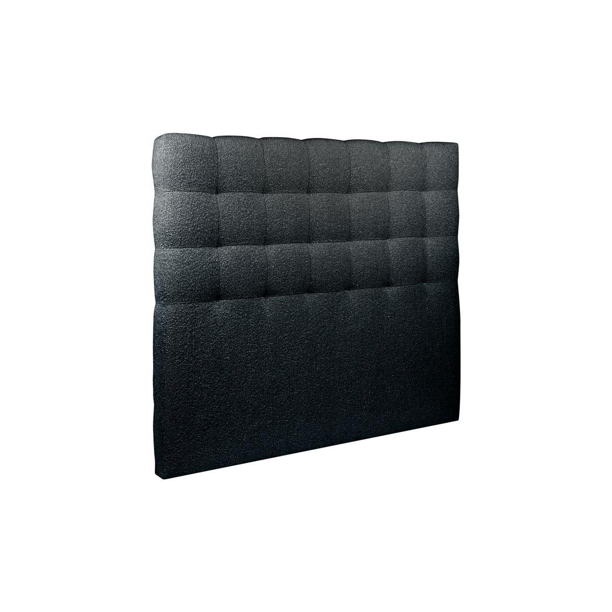 KOPFTEIL gepolstert - Gesteppt – schwarzer Bouclé-Stoff - 180 cm - Beige/Schwarz, Karton/Holz (180/120/10cm) - Sommeil de Plomb