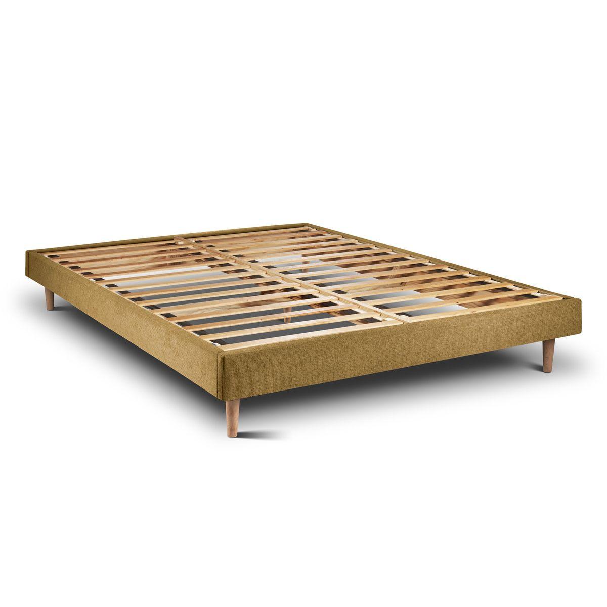 LATTENROST – Stoff – Im Bausatz - 135 x 190 cm - Beige/Gelb, Karton/Holz (135/190cm) - Sommeil de Plomb