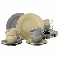 KAFFEESERVICE Beat Color Glaze beige-grau 18-tlg. - Beige/Grau, Keramik (24/18.1/43cm) - Seltmann Weiden