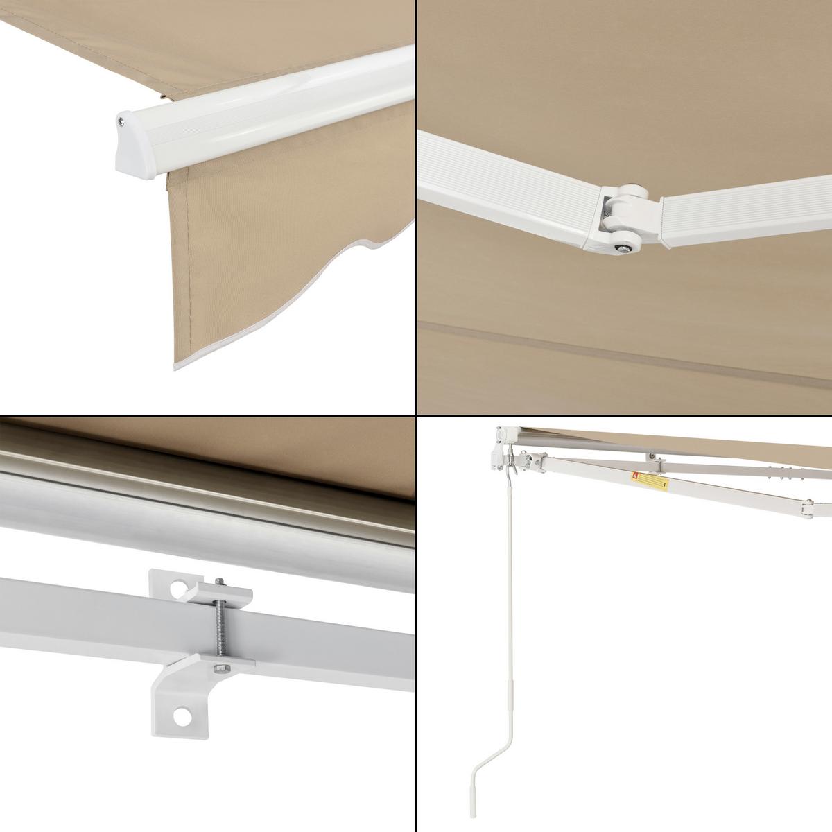 GELENKARMMARKISE Bitonto - Beige, Textil/Metall (250/0.1/200cm) - [en.casa]