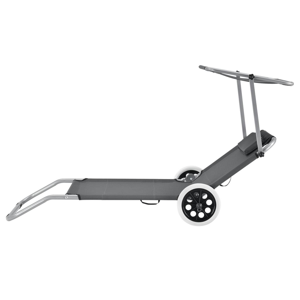 SONNENLIEGE Falun - Anthrazit, Metall (62/60/146cm) - casa.pro