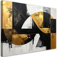 LEINWANDBILD 3D und geometrisch 30x20cm - Goldfarben, Textil (30/20cm) - Feeby