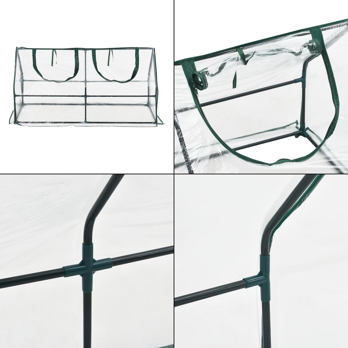 GEWÄCHSHAUS Laubach - Transparent, Kunststoff (120/60/60cm) - [en.casa]