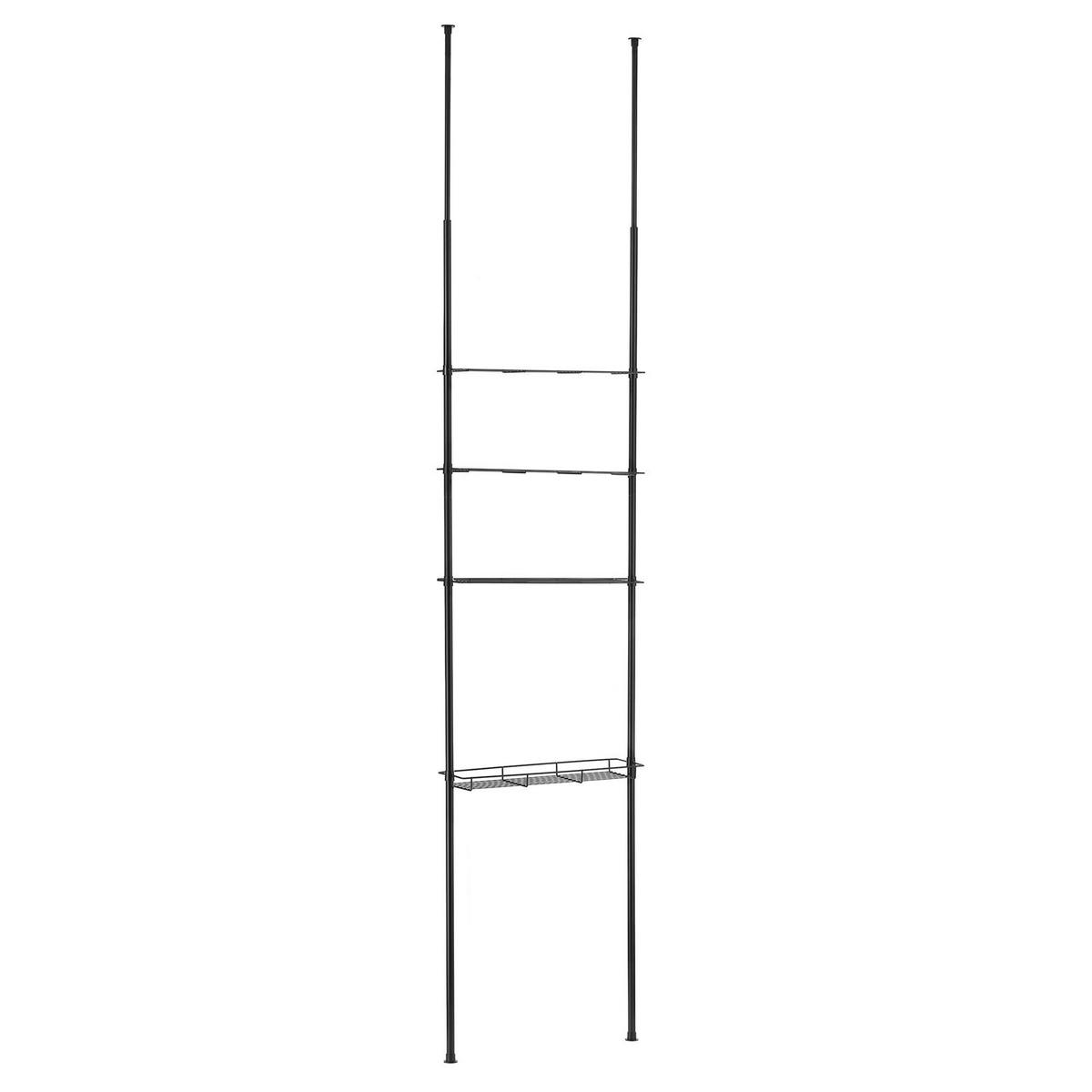 DUSCHREAGAL DUNJA schwarz - Schwarz, Metall (59/280/16cm) - IDIMEX