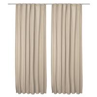 VORHANG Amelie TK mit Kräuselband 140x245cm Creme (2tlg) - Creme, Textil (140/245/1cm) - Beautissu 