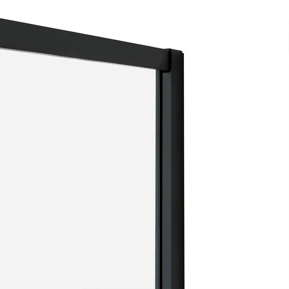DUSCHKABINE Schwarz Tocantins - Transparent/Schwarz, Glas (90/90/190cm) - Beliani