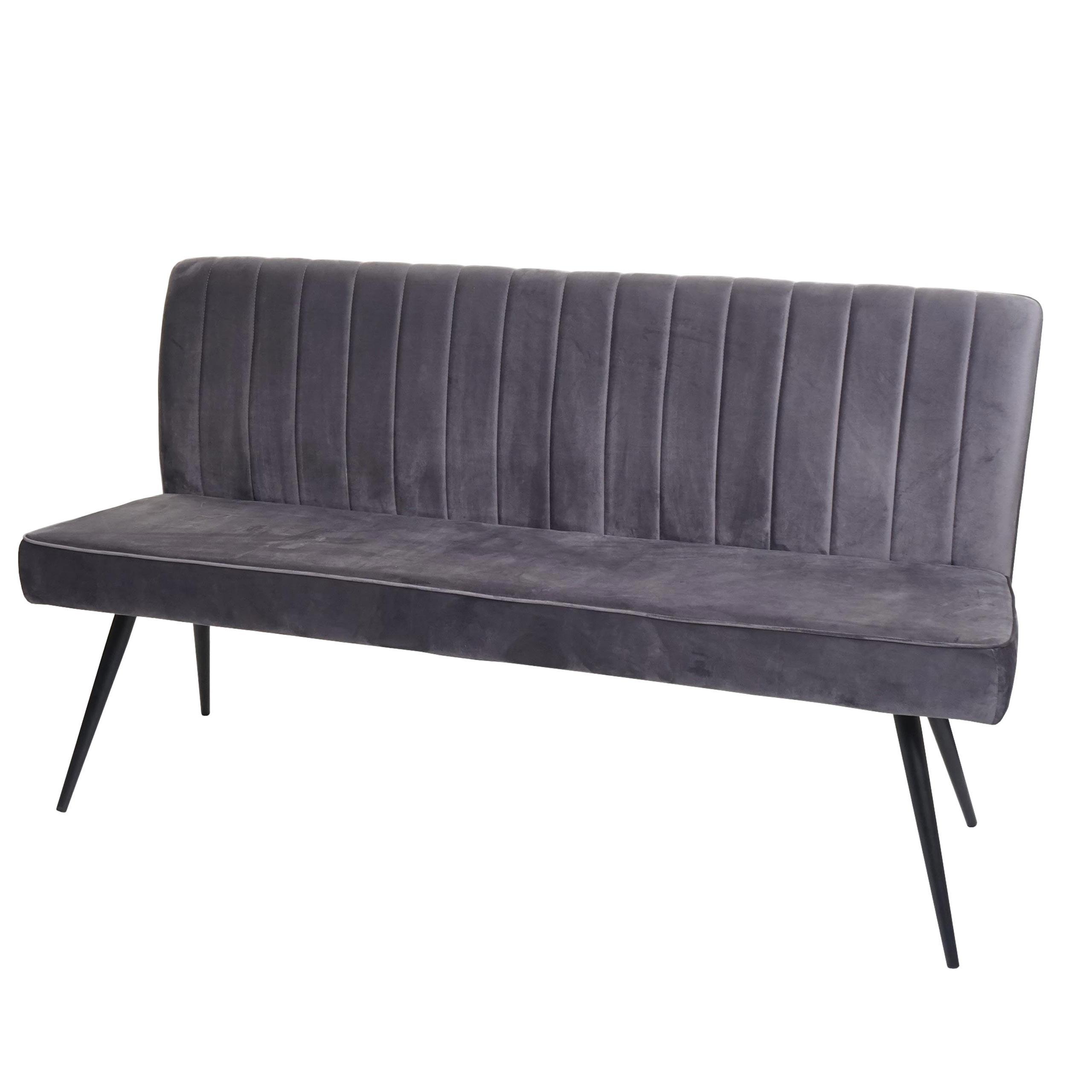 SITZBANK Grau - Dunkelgrau/Grau, Metall (160/90/60cm) - MCW