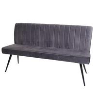 SITZBANK Grau - Dunkelgrau/Grau, Metall (160/90/60cm) - MCW